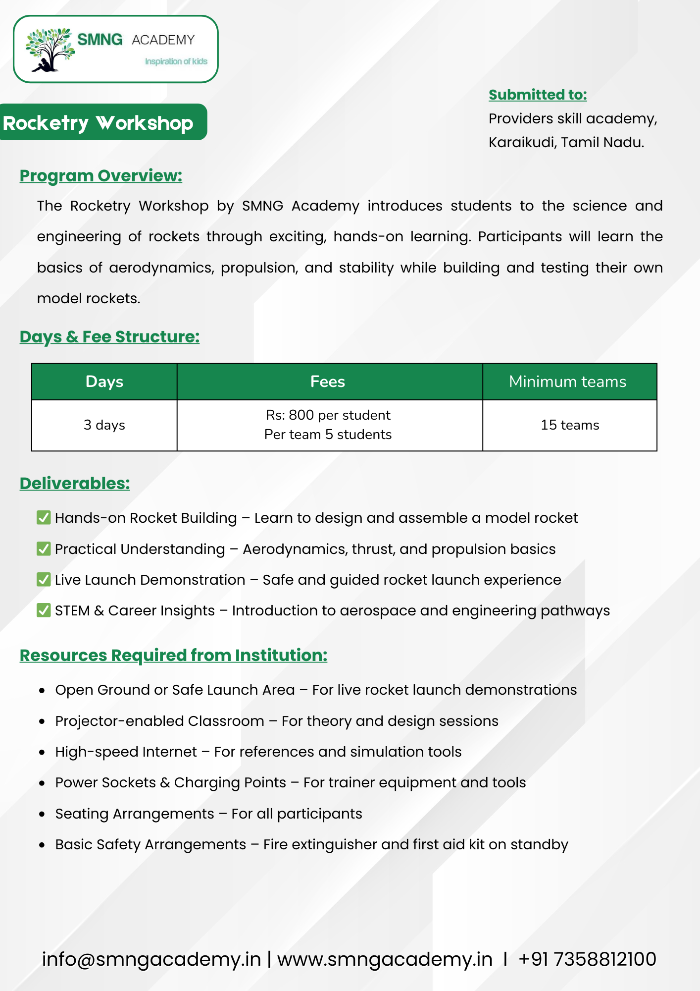 Rocket Making Workshop